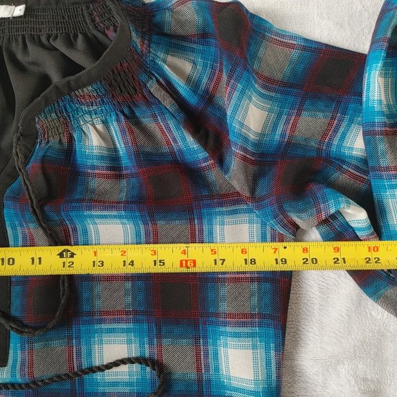 Ricki's Plaid Peasant Top - Picture 6 of 10